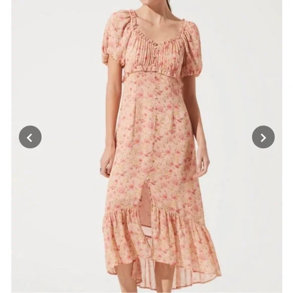 astr the label balloon sleeve midi dress astr the label balloon sleeve midi dress Lavena Floral Balloon Sleeve Midi Dress